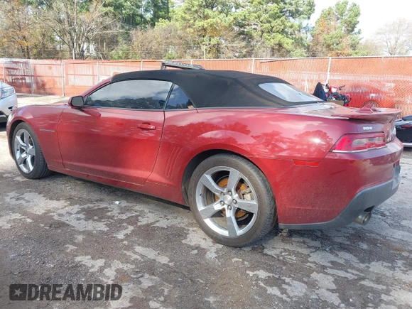 2015 Chevrolet Camaro LT with VIN 2G1FF3D37F9275788, listed as a IAAI auction lot 41109936 with 87,198 mi miles. Bid and sale history available at carsss.com. Image 3.
