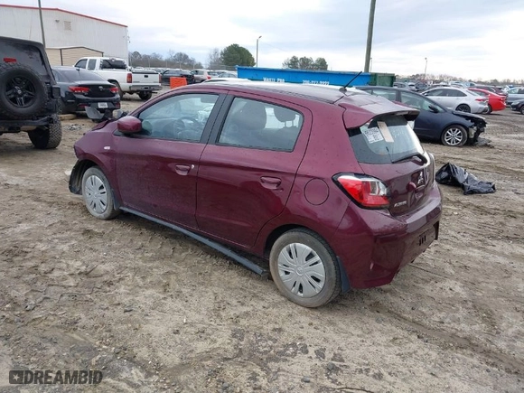 2021 Mitsubishi Mirage ES with VIN ML32AUHJ7MH011520, listed as a IAAI auction lot 41463769 with 13067 miles. Bid and sale history available at carsss.com. Image 3.