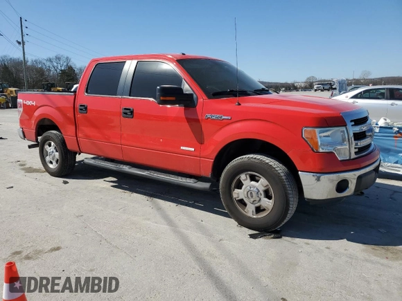 2014 Ford F-150 XL with VIN 1FTFW1ET8EFB13717, listed as a Copart auction lot 48221805 with 208,470 mi miles and Salvage Title. Bid and sale history available at carsss.com. Image 4.
