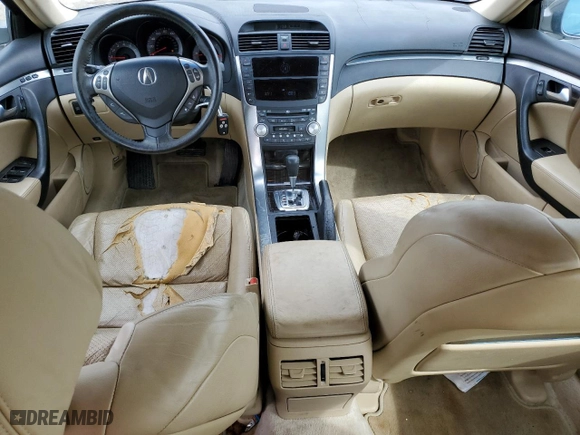 2008 Acura TL with VIN 19UUA66258A024604, listed as a Copart auction lot 51944445 with 0 mi miles and Salvage Title. Bid and sale history available at carsss.com. Image 8.