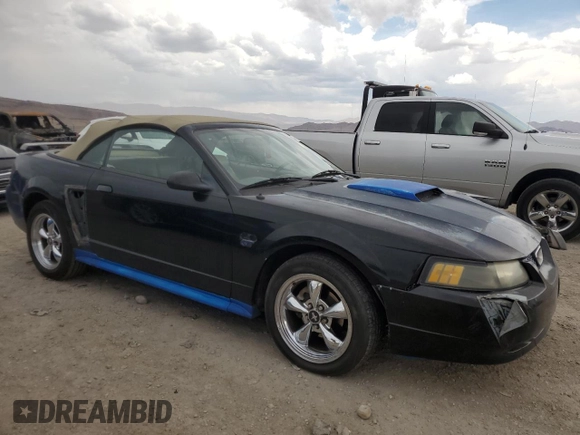2002 Ford Mustang GT Deluxe with VIN 1FAFP45X62F162398, listed as a Copart auction lot 63150934 with 167,110 mi miles and Salvage title. Bid and sale history available at DreamBid. Image 4.