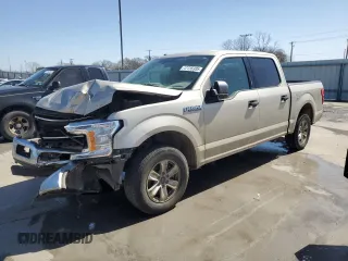 2018 Ford F-150 XL with VIN 1FTEW1CB3JKE57656, listed as a Copart auction lot 47735355 with 152,501 mi miles and Salvage title. Bid and sale history available at DreamBid. Image 1.