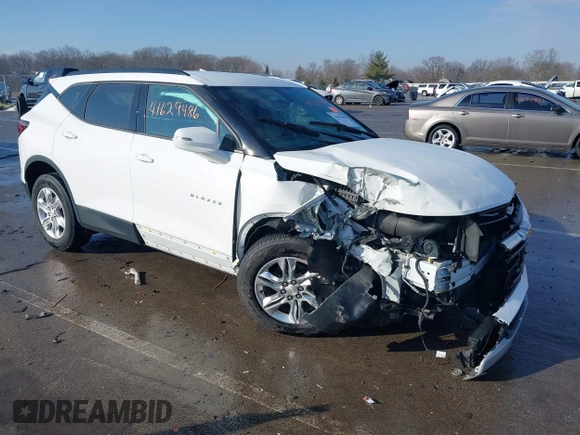 2021 Chevrolet Blazer LT with VIN 3GNKBBRA0MS530162, listed as a IAAI auction lot 41629486 with 52,497 mi miles and . Bid and sale history available at DreamBid. Image 1.