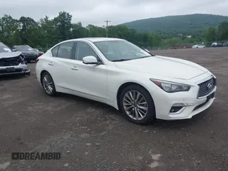 2023 Infiniti Q50 Luxe with VIN JN1EV7BR5PM541157, listed as a IAAI auction lot 42452178 with 60,271 mi miles and . Bid and sale history available at DreamBid. Image 1.