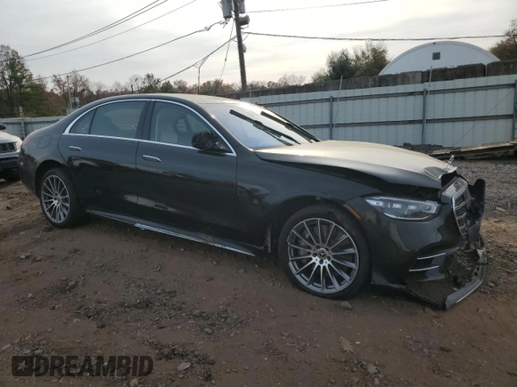 2024 Mercedes-Benz S 580 z VIN W1K6G7GB8RA270094, wystawiony jako Copart lot #78233864 z przebiegiem 3 565 mil mil oraz Szkoda całkowita • Salvage title. Historia ofert i sprzedaży dostępna na DreamBid. Obrazek 4.