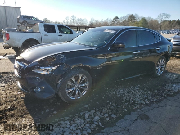 2012 Infiniti M Hybrid with VIN JN1EY1AP8CM910933, listed as a Copart auction lot 46451185 with 157,049 mi miles and Salvage title. Bid and sale history available at DreamBid. Image 1.
