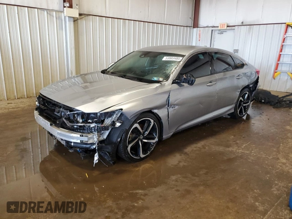 2019 Honda Accord Sport with VIN 1HGCV1F32KA172843, listed as a Copart auction lot 53883485 with 97,525 mi miles and Salvage Title. Bid and sale history available at DreamBid. Image 1.