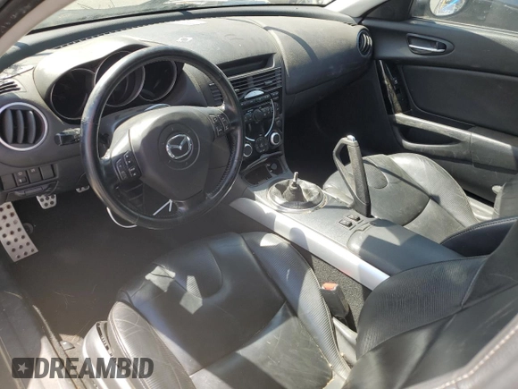 2004 Mazda RX-8 with VIN JM1FE173840137176, listed as a Copart auction lot 50568474 with 53,487 mi miles and Salvage Title. Bid and sale history available at carsss.com. Image 8.