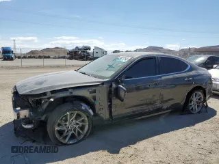 2022 Genesis G70 2.0T with VIN KMTG34TA3NU099562, listed as a Copart auction lot 69646954 with 50,334 mi miles and Salvage Title. Bid and sale history available at carsss.com. Image 1.