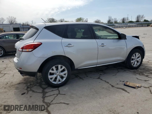 2014 Nissan Murano S with VIN JN8AZ1MW4EW502243, listed as a Copart auction lot 51287175 with 95,273 mi miles and Salvage Title. Bid and sale history available at carsss.com. Image 3.