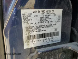 2009 Ford F-250 XL with VIN 1FTSW20R99EA38179, listed as a Copart auction lot 53021595 with 98,231 mi miles and Salvage title. Bid and sale history available at DreamBid. Image 13.