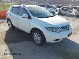2012 Nissan Murano S with VIN JN8AZ1MW8CW206431, listed as a IAAI auction lot 41805141 with 1 mi miles. Bid and sale history available at carsss.com. Image 1.