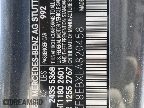 2020 Mercedes-Benz E-Class E 350 with VIN W1KZF8EBXLA820458, listed as a Copart auction lot 48952455 with 0 mi miles and Clean Title. Bid and sale history available at carsss.com. Image 13.