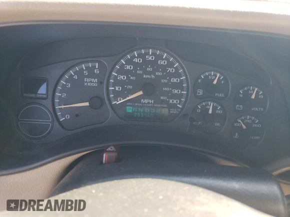 2001 Chevrolet Suburban LS with VIN 3GNEC16T21G265902, listed as a Copart auction lot 44120685 with 299,460 mi miles and Salvage Title. Bid and sale history available at carsss.com. Image 9.