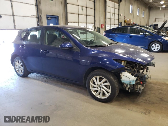2013 Mazda 3 i Touring with VIN JM1BL1L75D1776154, listed as a Copart auction lot 54899595 with 72,463 mi miles and Salvage Title. Bid and sale history available at DreamBid. Image 4.