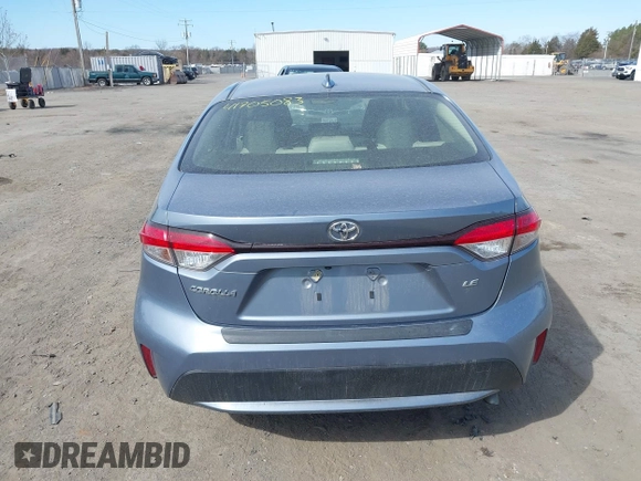 2022 Toyota Corolla LE with VIN JTDEPMAE4NJ220312, listed as a IAAI auction lot 41705083 with 37,260 mi miles. Bid and sale history available at carsss.com. Image 16.