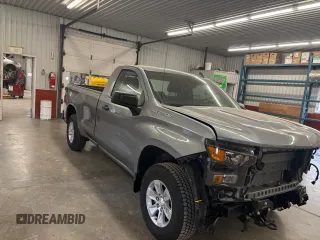 2024 Chevrolet Silverado 1500 Work Truck with VIN 3GCNAAED1RG449586, listed as a Copart auction lot 53335665 with 4,520 mi miles and Salvage Title. Bid and sale history available at carsss.com. Image 1.