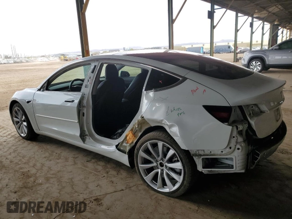 2018 Tesla Model 3 Long Range Battery with VIN 5YJ3E1EA1JF006432, listed as a Copart auction lot 47820855 with 66,032 mi miles and Salvage Title. Bid and sale history available at DreamBid. Image 2.