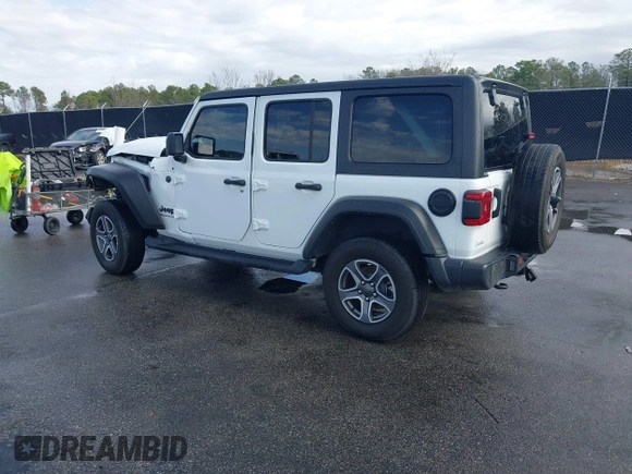 2023 Jeep Wrangler Sport S with VIN 1C4HJXDN9PW540842, listed as a IAAI auction lot 41712336 with 36,017 mi miles and . Bid and sale history available at DreamBid. Image 3.
