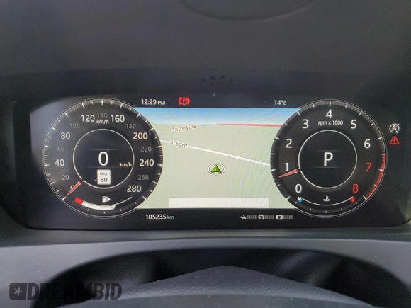 2019 Jaguar F-Pace 25t Prestige with VIN SADCK2FX1KA392222, listed as a Copart auction lot 76044604 with 105,235 mi miles and Salvage Title. Bid and sale history available at DreamBid. Image 9.