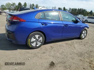 2019 Hyundai Ioniq Blue with VIN KMHC65LC0KU134755, listed as a Copart auction lot 53898845 with 86,930 mi miles and Salvage Title. Bid and sale history available at DreamBid. Image 3.