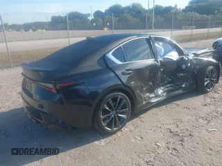 2023 Lexus IS 350 F Sport with VIN JTHGZ1B26P5067657, listed as a IAAI auction lot 41894342 with 30,402 mi miles and . Bid and sale history available at DreamBid. Image 4.