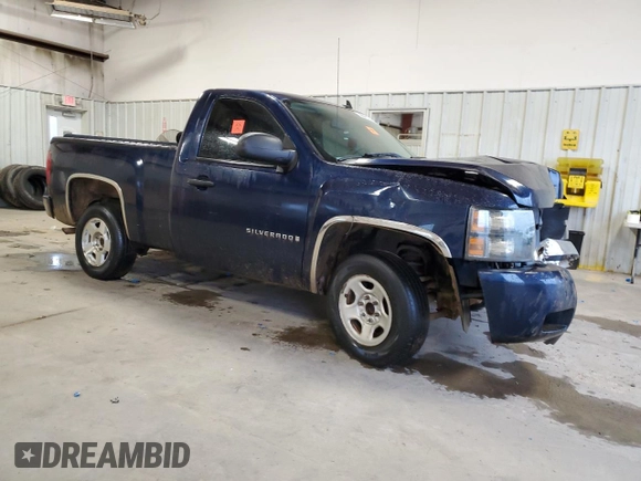2009 Chevrolet Silverado 1500 Work Truck with VIN 1GCEC14X49Z204237, listed as a Copart auction lot 86647874 with Not Provided miles and Salvage Title. Bid and sale history available at DreamBid. Image 4.
