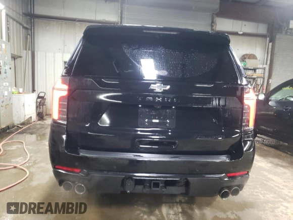 2025 Chevrolet Tahoe Z71 with VIN 1GNS6PRD8SR137179, listed as a Copart auction lot 43597705 with 1,020 mi miles and Salvage title. Bid and sale history available at DreamBid. Image 6.