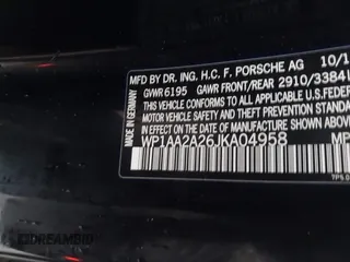 2018 Porsche Cayenne z VIN WP1AA2A26JKA04958, wystawiony jako IAAI lot #41477256 z przebiegiem 82 395 mil mil oraz . Historia ofert i sprzedaży dostępna na DreamBid. Obrazek 9.