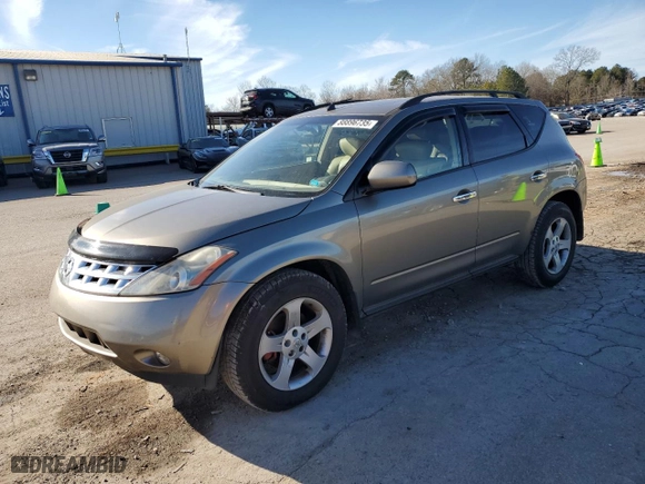 2003 Nissan Murano SL with VIN JN8AZ08W23W223231, listed as a Copart auction lot 88896735 with 142,580 mi miles and Salvage Title. Bid and sale history available at carsss.com. Image 1.