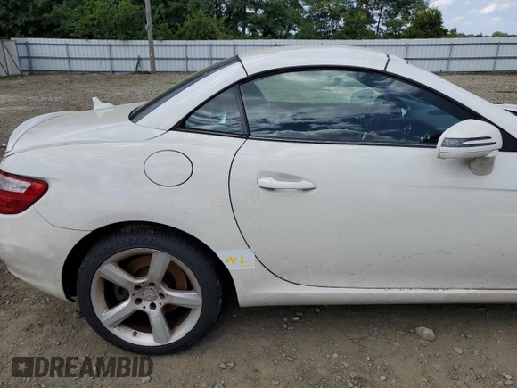 2012 Mercedes-Benz SLK 250 with VIN WDDPK4HA6CF038028, listed as a Copart auction lot 66120405 with 201,771 mi miles and Salvage title. Bid and sale history available at DreamBid. Image 12.