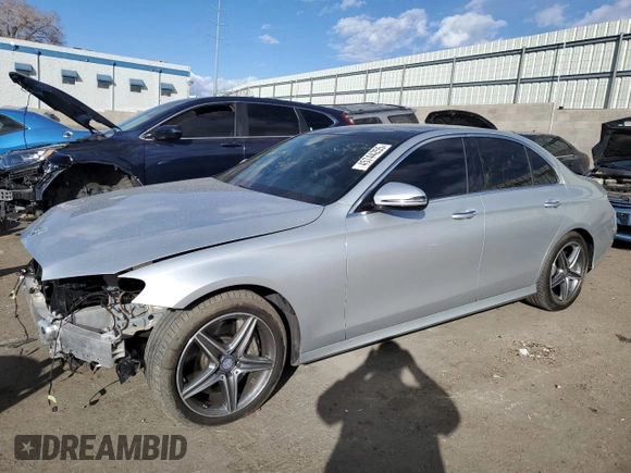2017 Mercedes-Benz E-Class E 300 Luxury with VIN WDDZF4JB5HA036310, listed as a Copart auction lot 45744255 with 17,600 mi miles and Salvage Title. Bid and sale history available at carsss.com. Image 1.