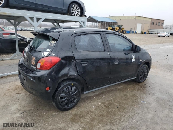 2015 Mitsubishi Mirage DE with VIN ML32A3HJXFH057761, listed as a Copart auction lot 86627084 with 142161 miles and Salvage Title. Bid and sale history available at carsss.com. Image 3.