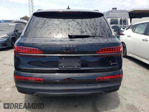 2022 Audi Q7 Premium Plus with VIN WA1LJBF75ND010480, listed as a Copart auction lot 59338214 with 14,851 mi miles and Salvage title. Bid and sale history available at DreamBid. Image 6.