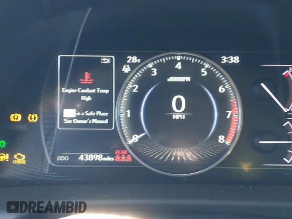 2020 Lexus ES with VIN 58ADZ1B16LU051667, listed as a IAAI auction lot 41201741 with 43,898 mi miles. Bid and sale history available at carsss.com. Image 7.