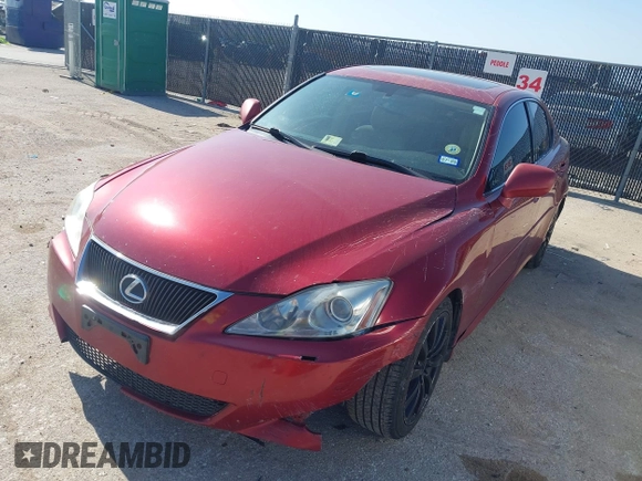 2007 Lexus IS 250 with VIN JTHCK262075009076, listed as a IAAI auction lot 42099333 with 275,513 mi miles. Bid and sale history available at carsss.com. Image 6.