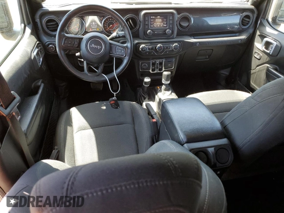 2021 Jeep Wrangler Unlimited Sport S with VIN 1C4HJXDNXMW795690, listed as a Copart auction lot 54250015 with 23,175 mi miles and Salvage title. Bid and sale history available at DreamBid. Image 8.
