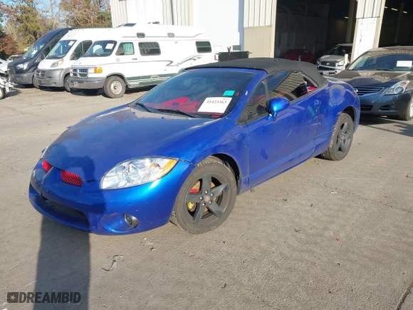 2008 Mitsubishi Eclipse GS with VIN 4A3AL25F78E039281, listed as a IAAI auction lot 41423363 with 161,326 mi miles. Bid and sale history available at carsss.com. Image 2.