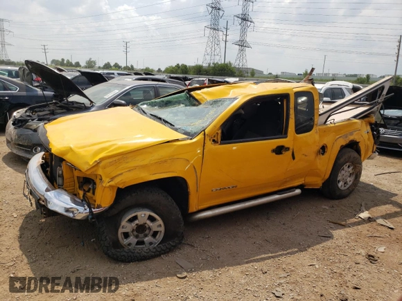 2005 GMC Canyon SLE Z71 with VIN 1GTDT196358130644, listed as a Copart auction lot 59961554 with 195,697 mi miles and Salvage Title. Bid and sale history available at carsss.com. Image 1.
