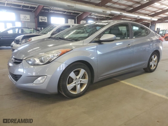 2012 Hyundai Elantra GLS PZEV with VIN KMHDH4AE7CU258259, listed as a Copart auction lot 50125935 with 154,437 mi miles and Salvage Title. Bid and sale history available at carsss.com. Image 1.