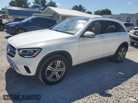 2021 Mercedes-Benz GLC 300 with VIN W1N0G8EB1MF869447, listed as a Copart auction lot 58706025 with 70,706 mi miles and Salvage title. Bid and sale history available at DreamBid. Image 1.