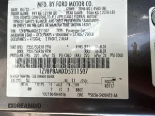2013 Ford Mustang V6 z VIN 1ZVBP8AMXD5211507, wystawiony jako Copart lot #63517505 z przebiegiem 232 023 mil mil oraz Czysty tytuł • Clean title. Historia ofert i sprzedaży dostępna na DreamBid. Obrazek 10.