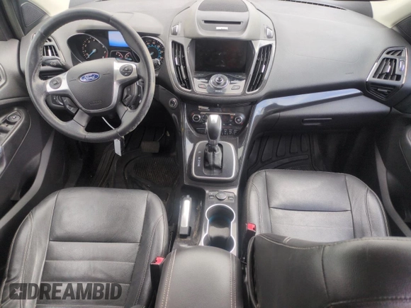 2014 Ford Escape Titanium with VIN 1FMCU9J97EUB30467, listed as a Copart auction lot 54949035 with 112,013 mi miles and Salvage Title. Bid and sale history available at DreamBid. Image 8.