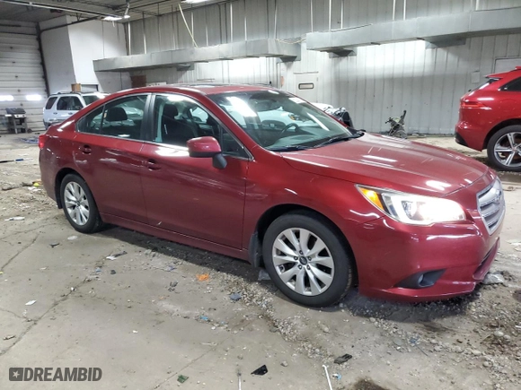 2016 Subaru Legacy 2.5i Premium with VIN 4S3BNBE66G3015632, listed as a Copart auction lot 52251175 with 62,709 mi miles and Non Repairable. Bid and sale history available at carsss.com. Image 4.
