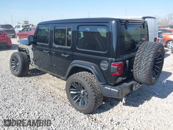 2021 Jeep Wrangler Unlimited Sahara with VIN 1C4HJXEG4MW650547, listed as a IAAI auction lot 42052146 with 26,983 mi miles and . Bid and sale history available at DreamBid. Image 3.