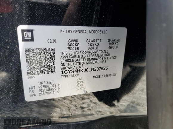2020 Cadillac Escalade ESV Luxury с VIN 1GYS4HKJ0LR307535, выставлен на аукционе Copart как лот 53203415 с пробегом 175 539 миль миль и Чистый • Clean title. История ставок и продаж доступна на DreamBid. Изображение 13.