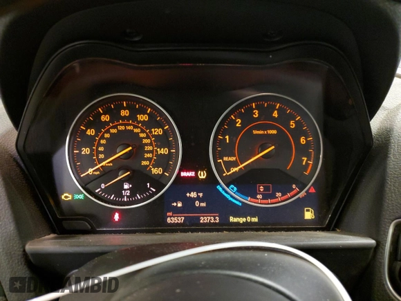 2015 BMW 2 Series 228i with VIN WBA1F5C53FV343580, listed as a Copart auction lot 84035754 with 63,537 mi miles and Salvage Title. Bid and sale history available at carsss.com. Image 9.