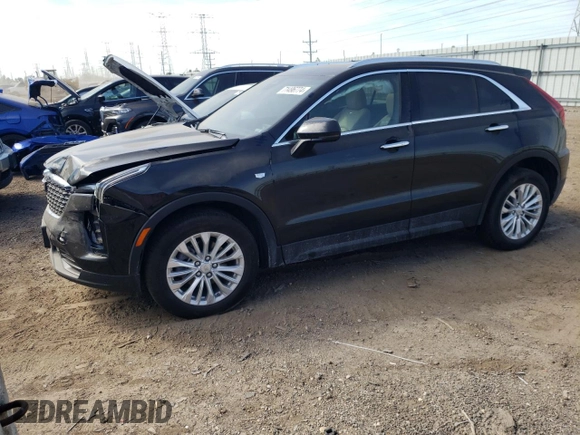2024 Cadillac XT4 AWD Luxury with VIN 1GYFZBR4XRF199970, listed as a Copart auction lot 71496774 with 4,512 mi miles and Salvage Title. Bid and sale history available at carsss.com. Image 1.