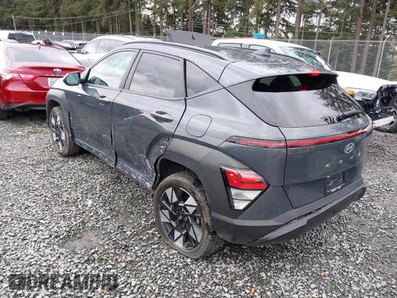 2024 Hyundai Kona SEL with VIN KM8HBCAB4RU047208, listed as a IAAI auction lot 41916881 with 32,672 mi miles. Bid and sale history available at carsss.com. Image 3.