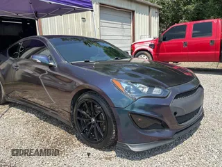 2015 Hyundai Genesis Coupe 3.8L Base with VIN KMHHT6KJ6FU129358, listed as a Copart auction lot 64231195 with 97,272 mi miles and Salvage title. Bid and sale history available at DreamBid. Image 1.